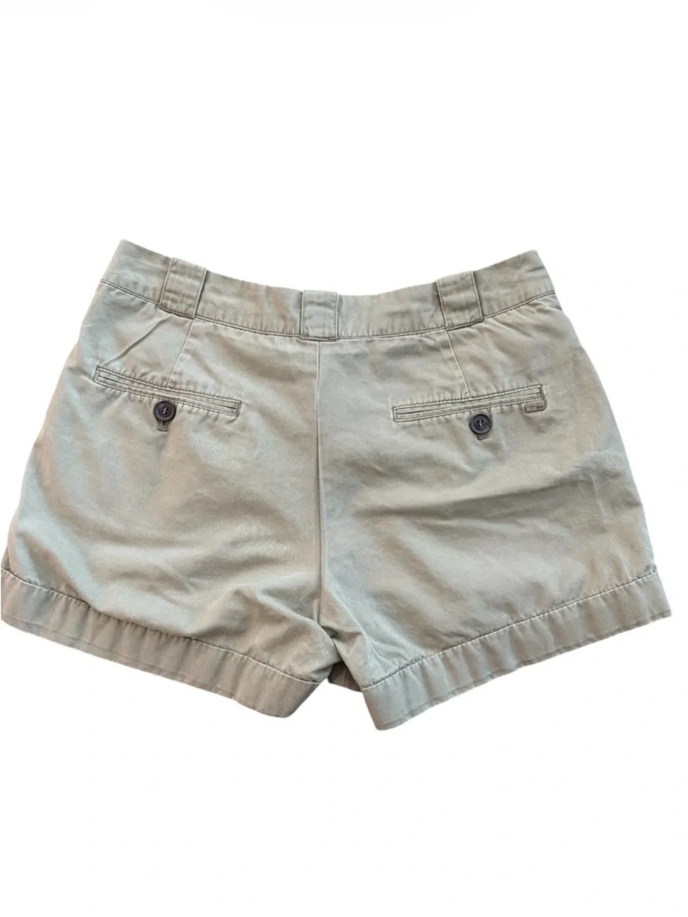 Mango Pleated Front Shorts - Mossy Green - size 8 - Picture 2 of 4